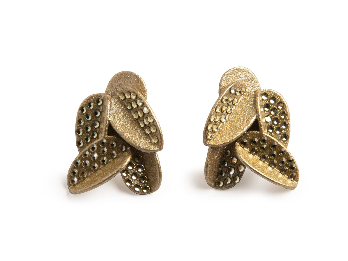 Crystal Leaves Earrings 1