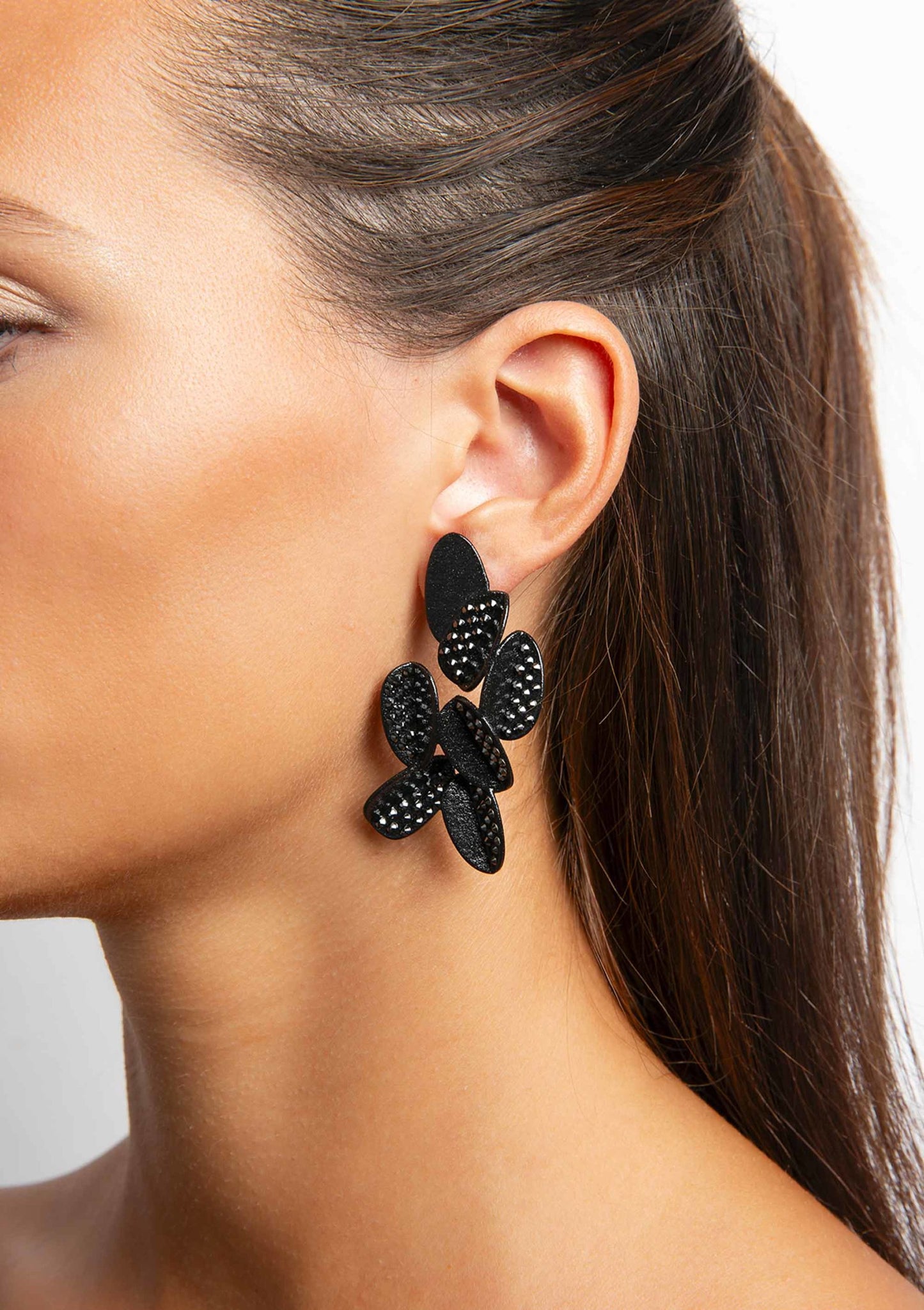 Crystal Leaves Earrings 2