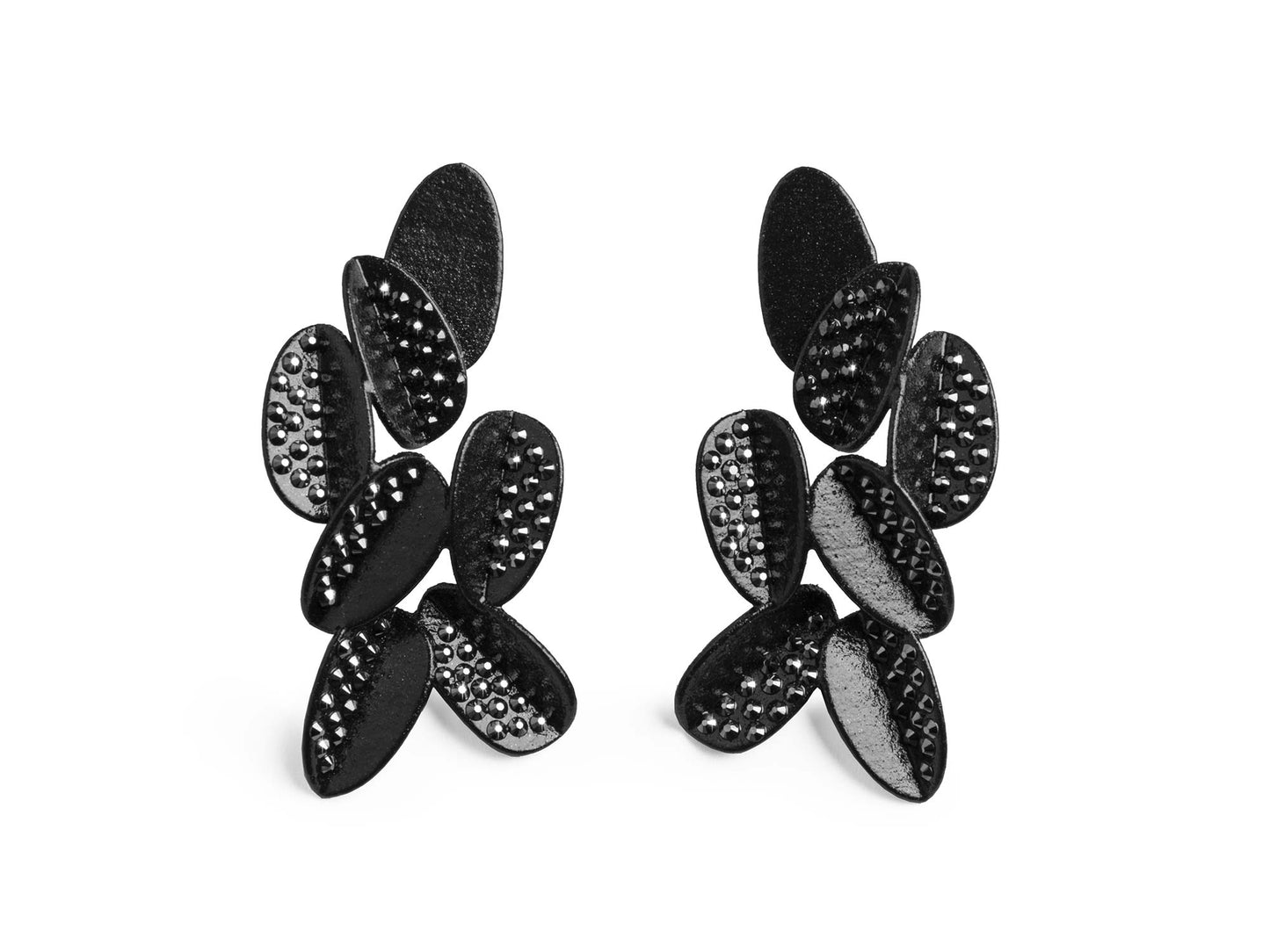Crystal Leaves Earrings 2