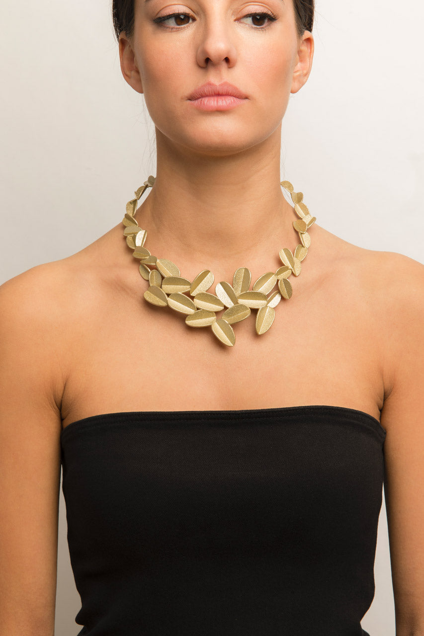 Leaves Necklace (Metallic)
