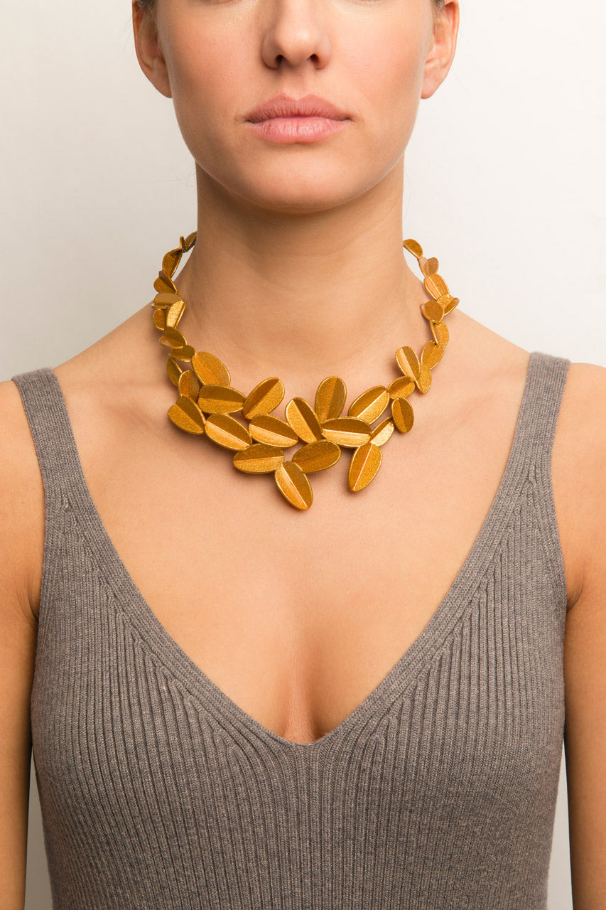 Leaves Necklace (Metallic)
