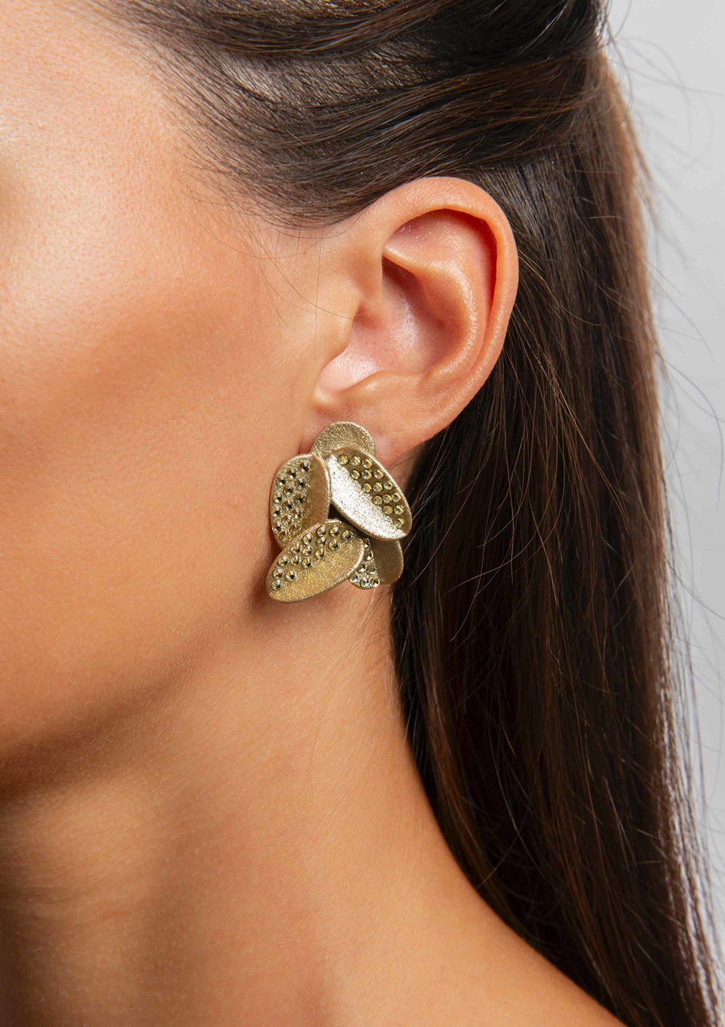 Crystal Leaves Earrings 1